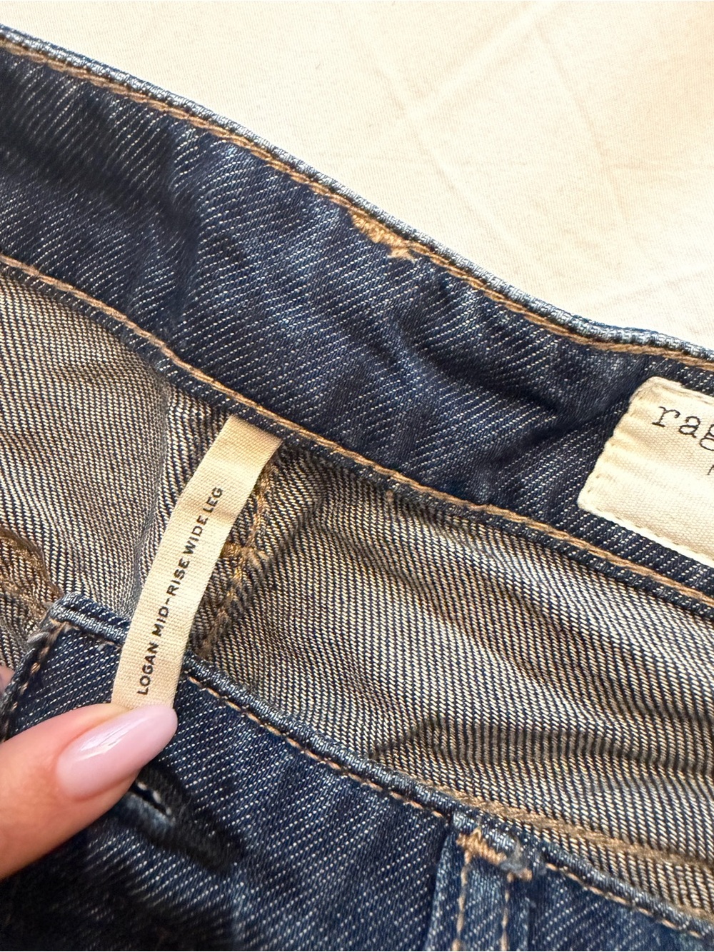 Dark Blue Logan Mid-Rise Wide-Leg Jeans - Picture 5 of 5